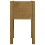 NNEVL Garden Planters 2 pcs Honey Brown 40x40x70 cm Solid Pinewood