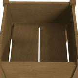 NNEVL Garden Planters 2 pcs Honey Brown 40x40x70 cm Solid Pinewood