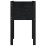 NNEVL Garden Planter Black 40x40x70 cm Solid Pinewood