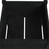 NNEVL Garden Planter Black 40x40x70 cm Solid Pinewood