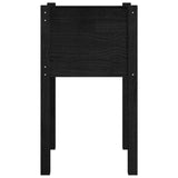 NNEVL Garden Planters 2 pcs Black 40x40x70 cm Solid Pinewood