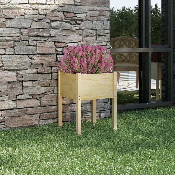 NNEVL Garden Planter 50x50x70 cm Solid Pinewood