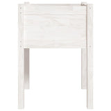 NNEVL Garden Planter White 50x50x70 cm Solid Pinewood