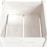 NNEVL Garden Planter White 50x50x70 cm Solid Pinewood