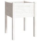 NNEVL Garden Planters 2 pcs White 50x50x70 cm Solid Pinewood