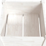 NNEVL Garden Planters 2 pcs White 50x50x70 cm Solid Pinewood