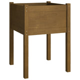 NNEVL Garden Planter Honey Brown 50x50x70 cm Solid Pinewood