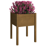 NNEVL Garden Planter Honey Brown 50x50x70 cm Solid Pinewood