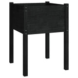 NNEVL Garden Planter Black 50x50x70 cm Solid Pinewood