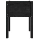 NNEVL Garden Planter Black 50x50x70 cm Solid Pinewood