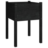 NNEVL Garden Planters 2 pcs Black 50x50x70 cm Solid Pinewood