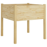 NNEVL Garden Planter 70x70x70 cm Solid Pinewood