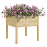 NNEVL Garden Planter 70x70x70 cm Solid Pinewood