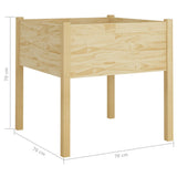 NNEVL Garden Planter 70x70x70 cm Solid Pinewood