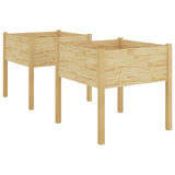 NNEVL Garden Planters 2 pcs 70x70x70 cm Solid Pinewood