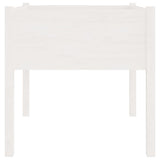 NNEVL Garden Planter White 70x70x70 cm Solid Pinewood