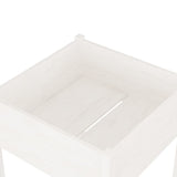 NNEVL Garden Planter White 70x70x70 cm Solid Pinewood