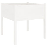 NNEVL Garden Planters 2 pcs White 70x70x70 cm Solid Pinewood