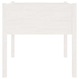 NNEVL Garden Planters 2 pcs White 70x70x70 cm Solid Pinewood
