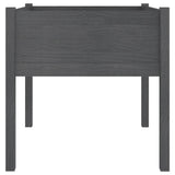 NNEVL Garden Planters 2 pcs Grey 70x70x70 cm Solid Pinewood