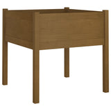 NNEVL Garden Planter Honey Brown 70x70x70 cm Solid Pinewood