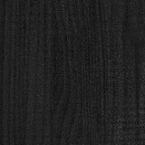 NNEVL Garden Planter Black 70x70x70 cm Solid Pinewood