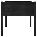 NNEVL Garden Planters 2 pcs Black 70x70x70 cm Solid Pinewood