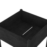 NNEVL Garden Planters 2 pcs Black 70x70x70 cm Solid Pinewood
