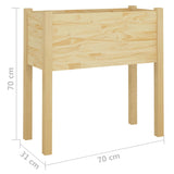 NNEVL Garden Planters 2 pcs 70x31x70 cm Solid Pinewood