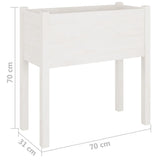 NNEVL Garden Planters 2 pcs White 70x31x70 cm Solid Pinewood