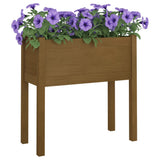 NNEVL Garden Planter Honey Brown 70x31x70 cm Solid Pinewood