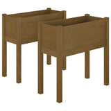 NNEVL Garden Planters 2 pcs Honey Brown 70x31x70 cm Solid Pinewood