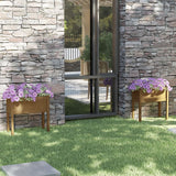 NNEVL Garden Planters 2 pcs Honey Brown 70x31x70 cm Solid Pinewood