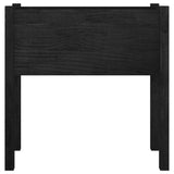 NNEVL Garden Planter Black 70x31x70 cm Solid Pinewood