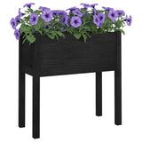 NNEVL Garden Planters 2 pcs Black 70x31x70 cm Solid Pinewood