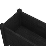 NNEVL Garden Planters 2 pcs Black 70x31x70 cm Solid Pinewood