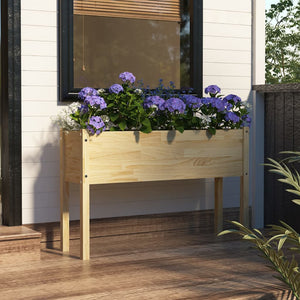 NNEVL Garden Planter 110x31x70 cm Solid Pinewood