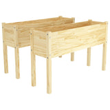 NNEVL Garden Planters 2 pcs 110x31x70 cm Solid Pinewood