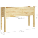 NNEVL Garden Planters 2 pcs 110x31x70 cm Solid Pinewood