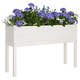 NNEVL Garden Planters 2 pcs White 110x31x70 cm Solid Pinewood