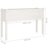 NNEVL Garden Planters 2 pcs White 110x31x70 cm Solid Pinewood