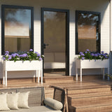 NNEVL Garden Planters 2 pcs White 110x31x70 cm Solid Pinewood