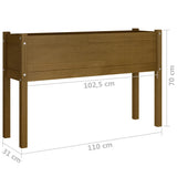 NNEVL Garden Planter Honey Brown 110x31x70 cm Solid Pinewood