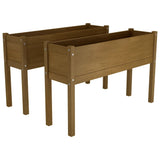 NNEVL Garden Planters 2 pcs Honey Brown 110x31x70 cm Solid Pinewood