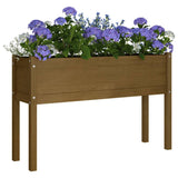 NNEVL Garden Planters 2 pcs Honey Brown 110x31x70 cm Solid Pinewood