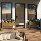 NNEVL Garden Planters 2 pcs Honey Brown 110x31x70 cm Solid Pinewood