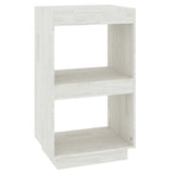 NNEVL Book Cabinet White 40x35x71 cm Solid Pinewood