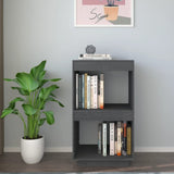NNEVL Book Cabinet Grey 40x35x71 cm Solid Pinewood