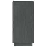 NNEVL Book Cabinet Grey 40x35x71 cm Solid Pinewood