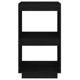NNEVL Book Cabinet Black 40x35x71 cm Solid Pinewood